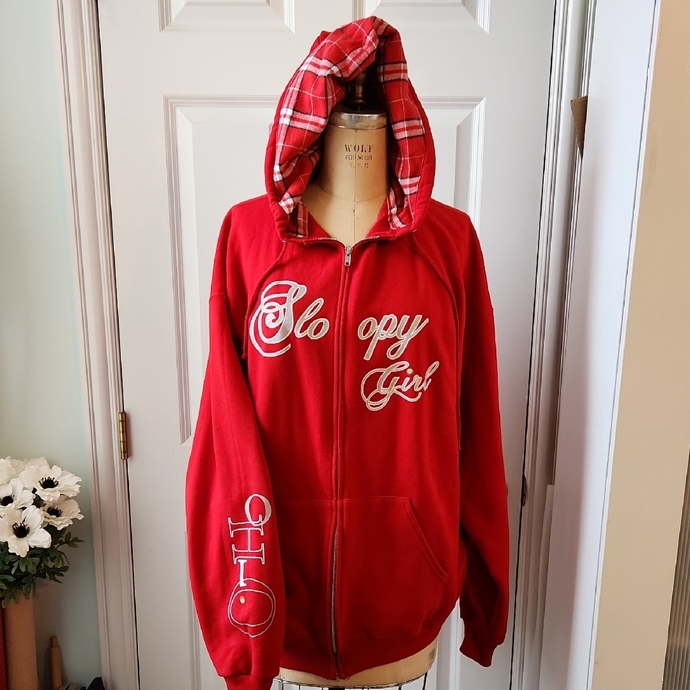 Sloopy Girl Ohio State Red Hoodie Jacket